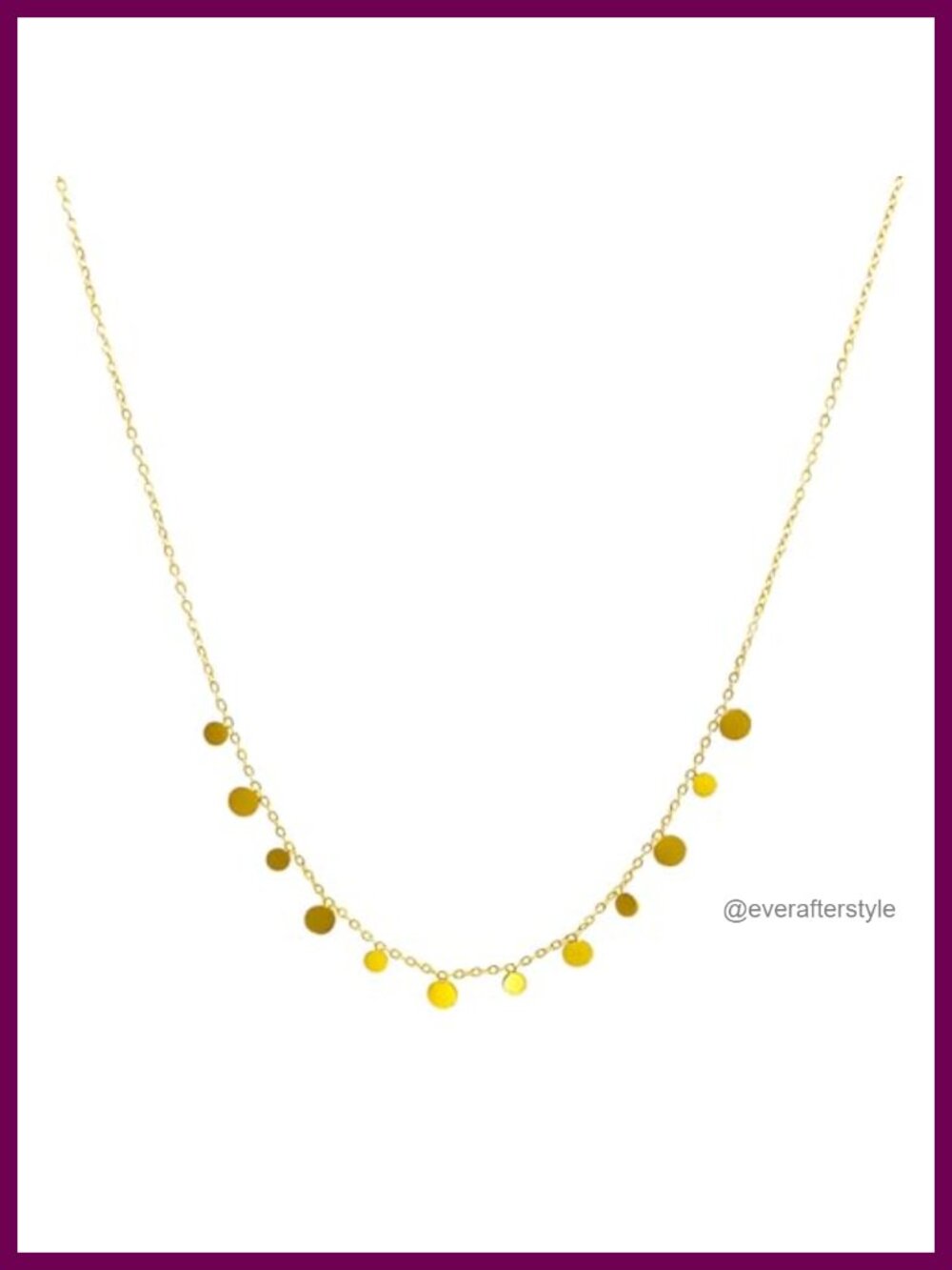 Satellite Beaded Necklace - 18k Gold Plated Stainless Steel Choker, Waterproof,